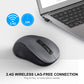 WisFox 2.4G Wireless Mouse for Laptop, Ergonomic Computer Mouse with USB Receiver and 3 Adjustable Levels, 6 Button Wireless Mice (Grey)