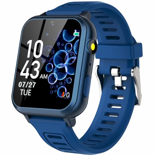 Wiszodet Kids Smart Game Watch with 39 Games HD Touch Screen Video Camera Music Player Pedometer Flashlight Alarm Clock 12/24 hr