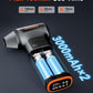 WOLFBOX MF200 Compressed Air Duster with Removable Battery & 4 Nozzles, Cordless 3-Speed Adjustable Mini Blower for Computer Keyboard, Car Cleaning