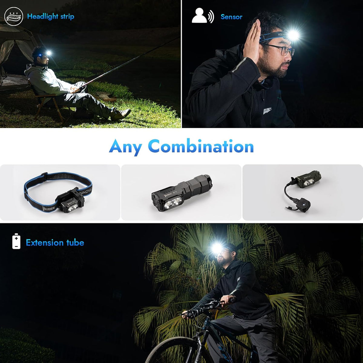 WUBEN E7 1800 Lumen Rechargeable Mini Flashlights with Magnet - Super Bright 6 Modes EDC Flashlight, Typ-C Rechargeable LED, IP68 Pocket Flashlight