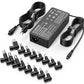 XOUBZ 90W Universal Laptop Charger Compatible with HP Lenovo Dell Acer Asus Toshiba IBM Fujitsu Notebook Ultrabook Chromebook Computer Charger AC