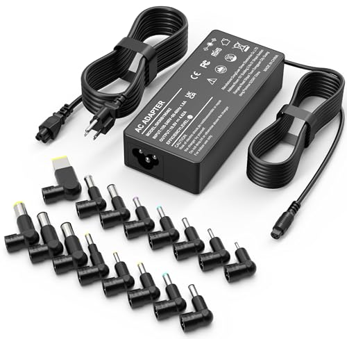 XOUBZ 90W Universal Laptop Charger Compatible with HP Lenovo Dell Acer Asus Toshiba IBM Fujitsu Notebook Ultrabook Chromebook Computer Charger AC