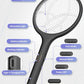 YISSVIC Electric Fly Swatter 4000V Bug Zapper Racket Dual Modes Mosquito Killer with Purple Mosquito Light Rechargeable (Black-1 Pack)