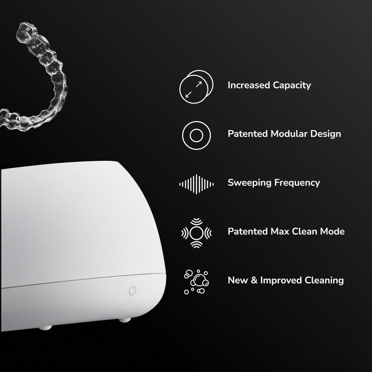 Zima Dental Pod PRO, New Ultrasonic Retainer Cleaner Machine. Aligner Cleaner, Nightguard Cleaner, Mouthguard Cleaner